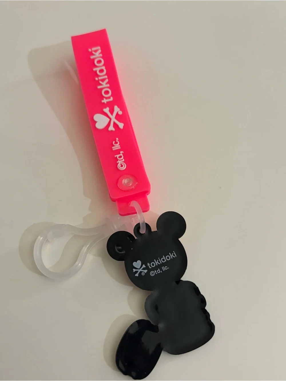 tokidoki Donutella Neon Pink Strap with Pastel Macaron Character Charm